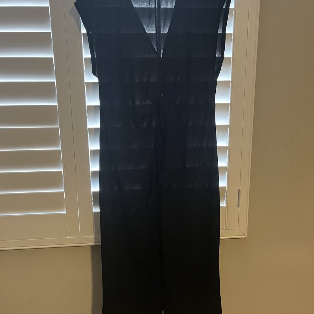 Zara Size Extra Large (XL) Elegant Black Sleeveless Maxi Dress - Classic Evening